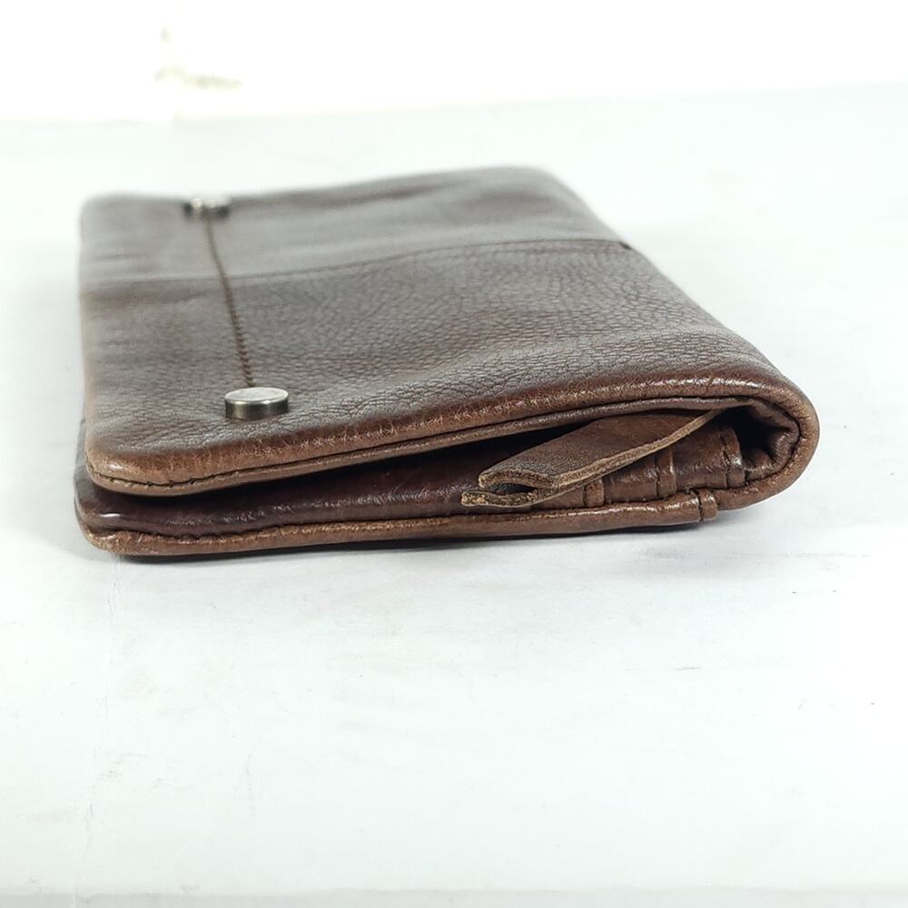 LATICO Terry Brown Distressed Leather Credit Cards Slots Flap Bifold Wallet - Picture 10 of 12